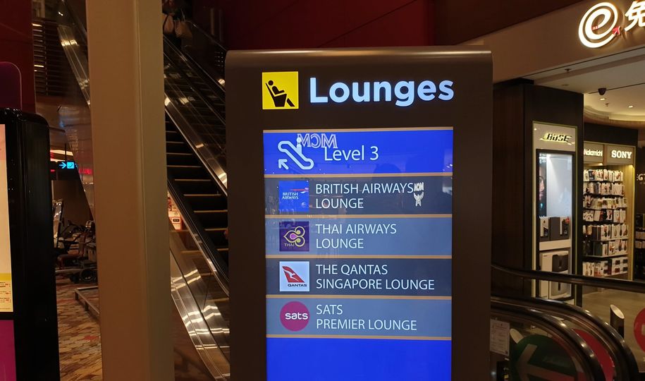 Directions to the British Airways Singapore Lounge